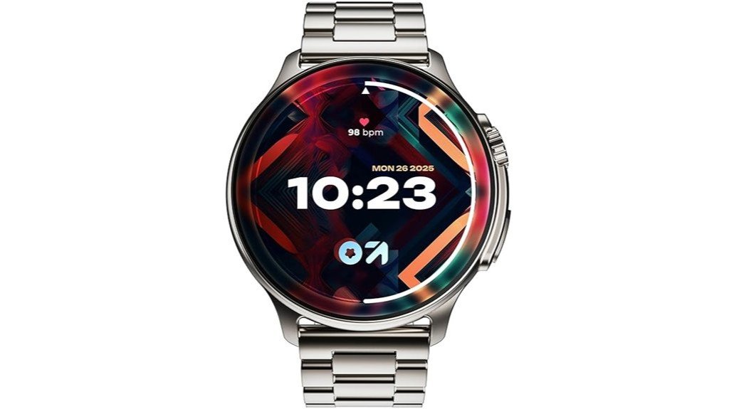 stylish chrome smart watch